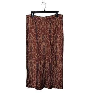 Peruvian Connection Tapestry Maxi Skirt Pull On Boho Gypsy Multi Women's Size L